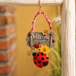 Resin hanging home decoration insect ladybug welcome tagpicture12