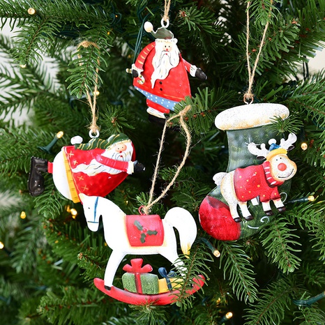 Weihnachten Weihnachten Schneemann Elch Eisen Gruppe Hängende Ornamente 1 Stück's discount tags