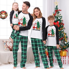 Casual Christmas Tree Santa Claus Polyester Printing Pants Sets Family Matching Outfits