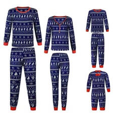 Christmas Christmas Tree Polyester Pants Sets Suit T-shirt Family Matching Outfits