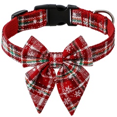 British Style Nylon Christmas Lattice Pet Collar 1 Piece