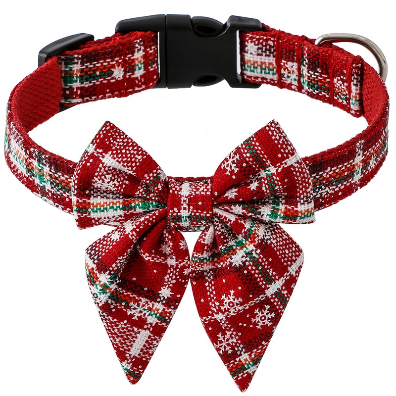 British Style Nylon Christmas Lattice Pet Collar 1 Piece