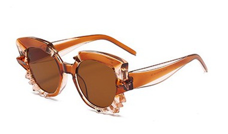 Fashion Solid Color Resin Cat Eye Full Frame Womens Sunglassespicture10