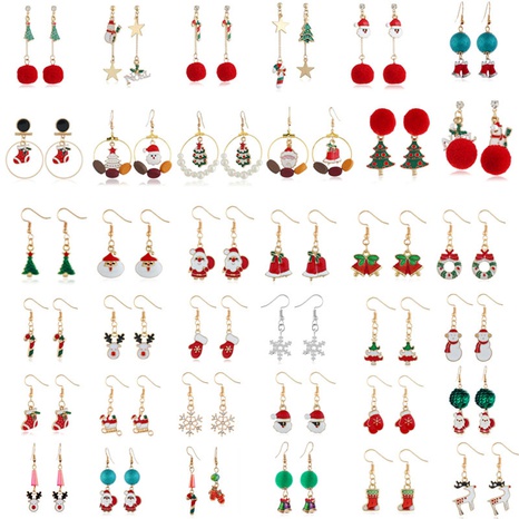 Fashion Santa Claus Christmas Socks Bell Alloy Pearl Inlay Rhinestones Women'S Drop Earrings 1 Pair's discount tags