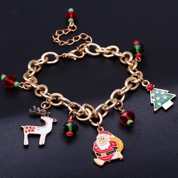 Fashion Christmas Tree Santa Claus Alloy Enamel Plating WomenS Bracelets 1 Piecepicture6