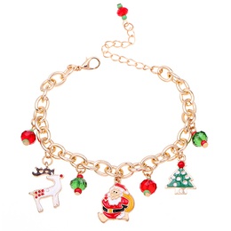 Fashion Christmas Tree Santa Claus Alloy Enamel Plating WomenS Bracelets 1 Piecepicture4