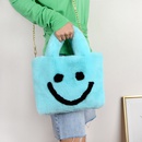 WomenS Medium All Seasons Plush Smiley Face Fashion Square Magnetic Buckle Chain Bagpicture19