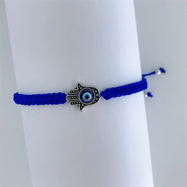 Fashion Palm Eye Alloy rope Inlay Artificial Gemstones Unisex Bracelets 1 Piecepicture23