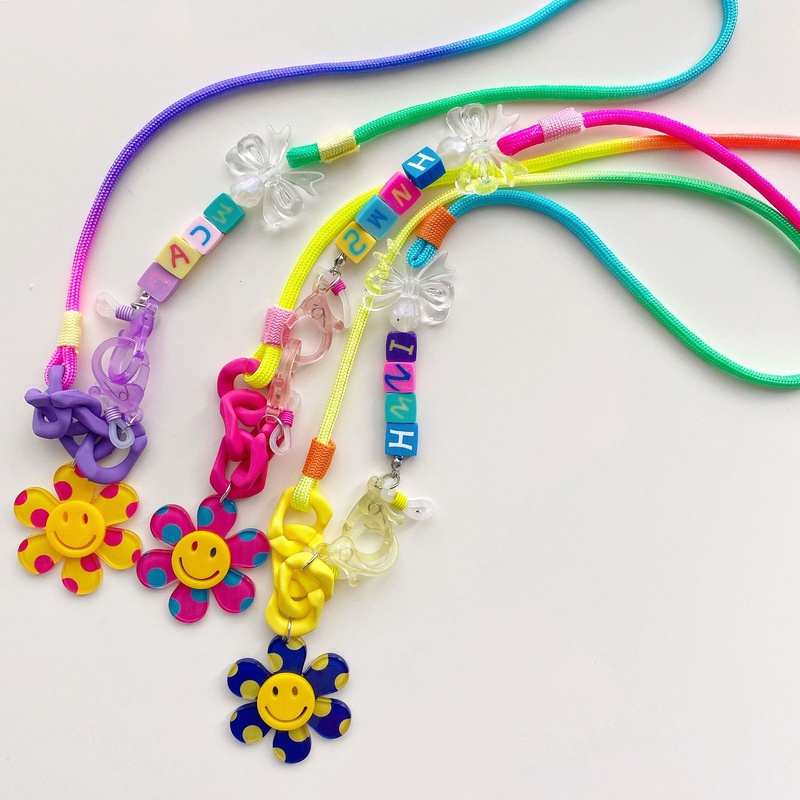 Cute Flower Plastic Children Unisex Glasses Chain