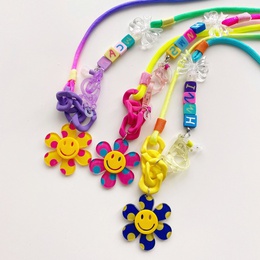 Cute Flower Plastic Children Unisex Glasses Chainpicture11