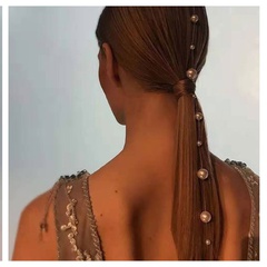 Fashion Geometric Artificial Pearl Beaded Hair Clip 1 Piece