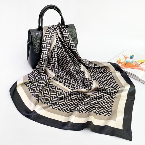 Women'S Fashion Geometric Satin Printing Silk Scarves's discount tags