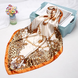 WomenS Elegant Leopard Satin Printing Silk Scarvespicture18
