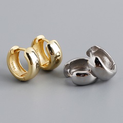 Fashion Circle Sterling Silver Plating Earrings 1 Pair