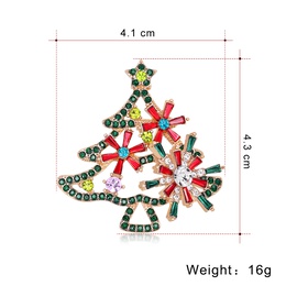 Fashion Christmas Tree Alloy Inlay Rhinestones Unisex Broochespicture13