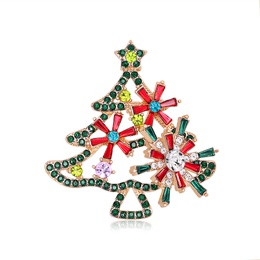 Fashion Christmas Tree Alloy Inlay Rhinestones Unisex Broochespicture11