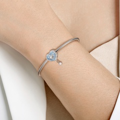 Fashion Heart Shape Sterling Silver Plating Zircon Jewelry Accessories 1 Piece