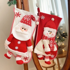 Christmas Fashion Santa Claus Snowman Cloth Nonwoven Party Christmas socks