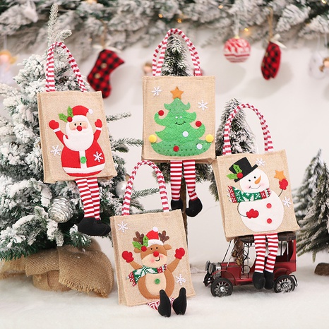 Christmas Cute Christmas Tree Snowman Linen Party Gift Wrapping Supplies's discount tags