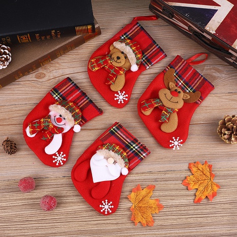 Christmas Cute Santa Claus Snowman Nonwoven Party Christmas socks's discount tags