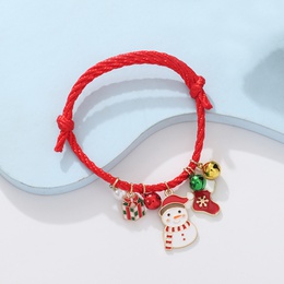 Cute Christmas House Snowflake Alloy Drawstring Unisex Bracelets 1 Piecepicture13
