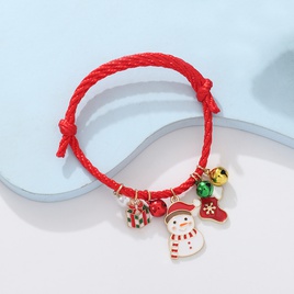 Cute Christmas House Snowflake Alloy Drawstring Unisex Bracelets 1 Piecepicture22