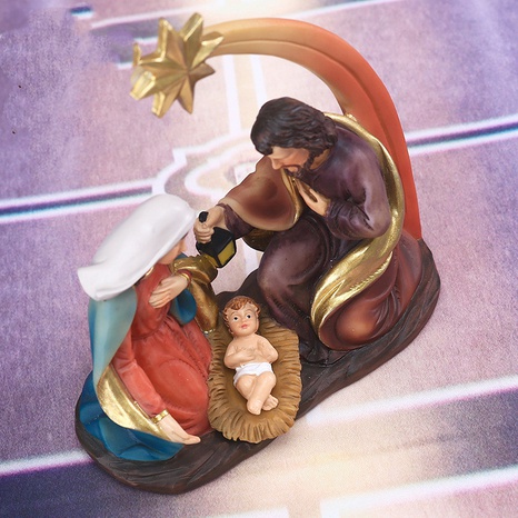 Gospel Jesus Birth Scene Indoor Religious Decoration Gift Resin Crafts's discount tags