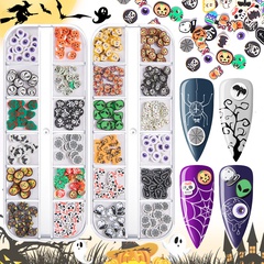 Halloween Fashion Halloween Pattern Soft Pottery Nail Patches 1 Set