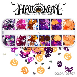 Halloween Fashion Halloween Pattern PET Sequin Nail Patches 1 Setpicture17