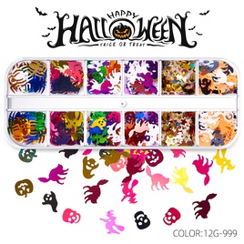 Halloween Fashion Halloween Pattern PET Sequin Nail Patches 1 Setpicture19