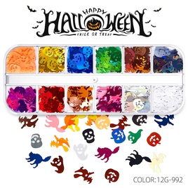 Halloween Fashion Halloween Pattern PET Sequin Nail Patches 1 Setpicture20