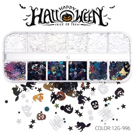Halloween Fashion Halloween Pattern PET Sequin Nail Patches 1 Setpicture24