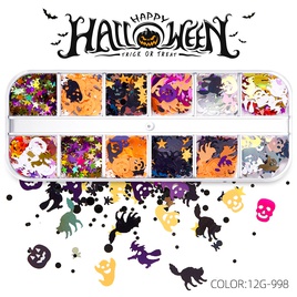 Halloween Fashion Halloween Pattern PET Sequin Nail Patches 1 Setpicture18