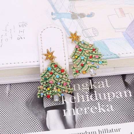 Fashion Christmas Tree Alloy Rhinestones Women'S Drop Earrings 1 Pair's discount tags