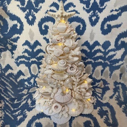 White Shell and Coral Coast Christmas Tree Decoration String with Flash Lamppicture10