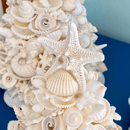 White Shell and Coral Coast Christmas Tree Decoration String with Flash Lamppicture9