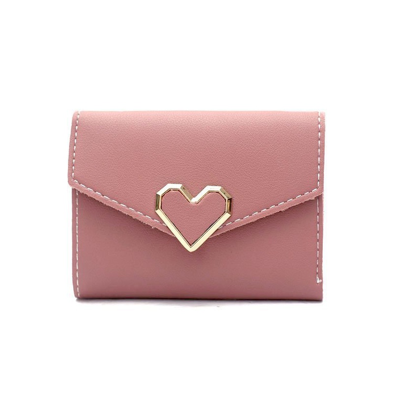 WomenS Solid Color Pu Leather Magnetic Buckle Wallets