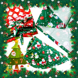 Fashion Polyester Christmas Santa Claus Printing pet saliva towel 1 Piecepicture8