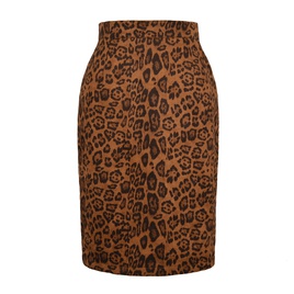 Sexy Leopard Faux Suede KneeLength Skirtspicture17