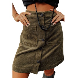 Simple Style Solid Color Polyester Above Knee Skirtspicture28