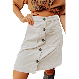 Simple Style Solid Color Polyester Above Knee Skirtspicture20