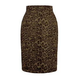 Sexy Leopard Faux Suede KneeLength Skirtspicture11