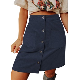 Simple Style Solid Color Polyester Above Knee Skirtspicture7