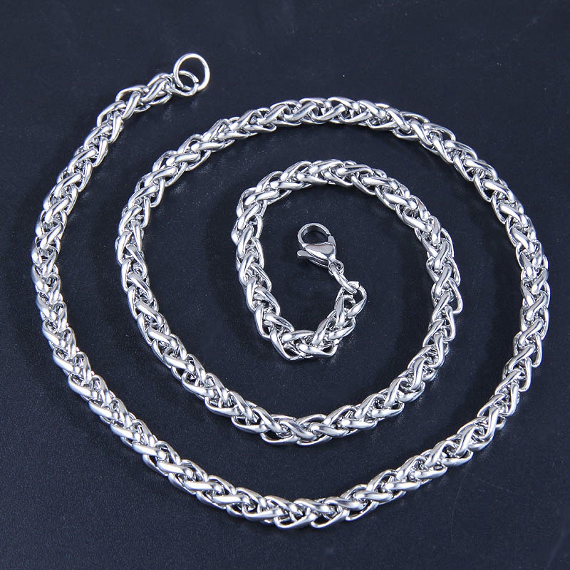 Retro Solid Color Stainless Steel Necklace 1 Piece