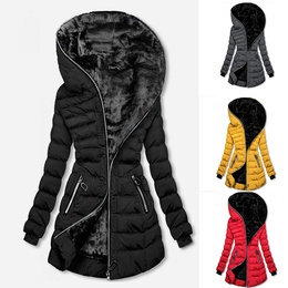 Fashion Solid Color Cotton Zipper Coat CottonPadded Jacketpicture18