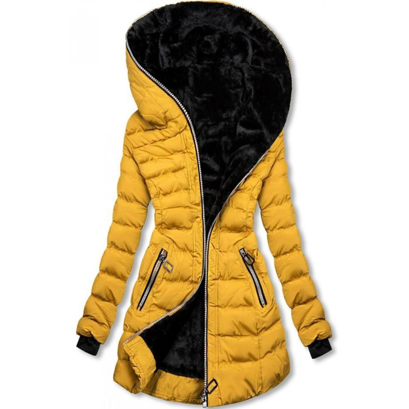 Fashion Solid Color Cotton Zipper Coat CottonPadded Jacketpicture3