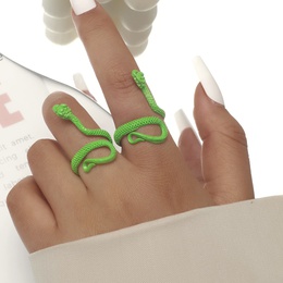 Simple Style Animal Snake Alloy WomenS Open Ring 2 Piece Setpicture6
