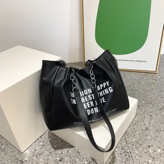 Women'S Medium Summer Spring Pu Leather Letter Fashion Square Zipper Tote Bag