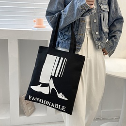 WomenS Basic Geometric Canvas Shopping bagspicture9
