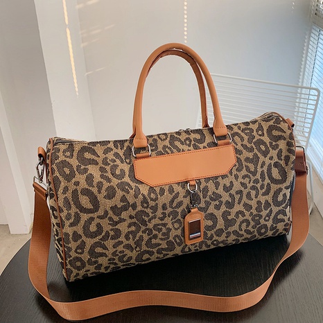 Women'S Vintage Style Leopard Canvas Travel Bags's discount tags